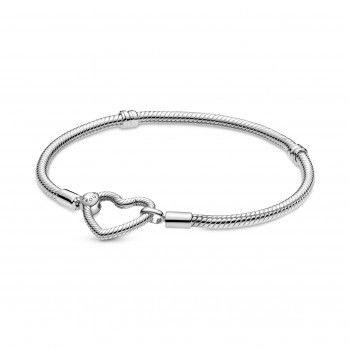 Pandora® 'Moments Heart' Women's Sterling Silver Bracelet - Silver 599539C00-19