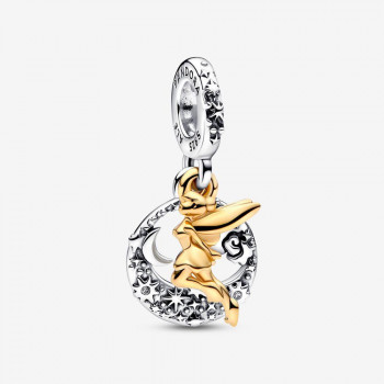 Pandora® 'Disney Tinker Bell' Women's Sterling Silver Charm - Silver/Gold 762517C01