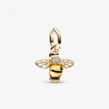 Pandora® 'Sparkling Bee' Women's Gold Plated Metal Charm - Gold 762672C01