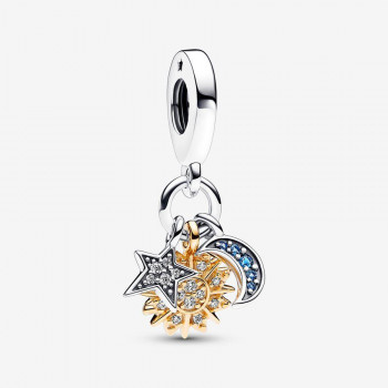Pandora® 'Celestial' Women's Sterling Silver Charm - Silver/Gold 762676C01