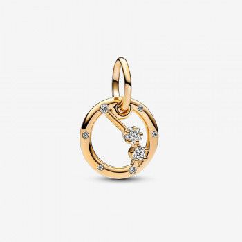 Pandora® Pandora Moments 'Zodiac Sign' Women's Gold Plated Metal Charm - Gold 762719C01