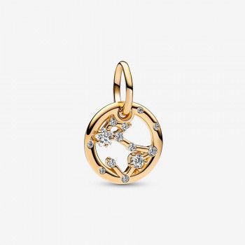 Pandora® Pandora Moments 'Zodiac Sign' Women's Gold Plated Metal Charm - Gold 762724C01