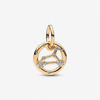 Pandora® Pandora Moments 'Zodiac Sign' Women's Gold Plated Metal Charm - Gold 762725C01