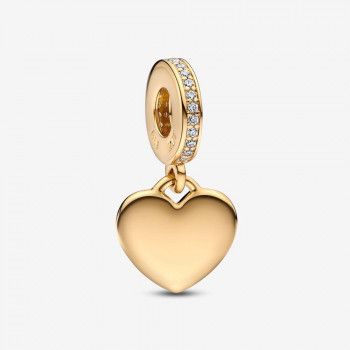 Pandora® Pandora Moments 'Engravable Heart Tag' Women's Gold Plated Metal Charm - Gold 768761C01