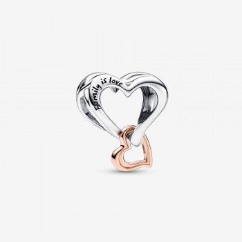Pandora® 'Family & Friends' Women's Sterling Silver Charm - Silver/Rose 782642C00
