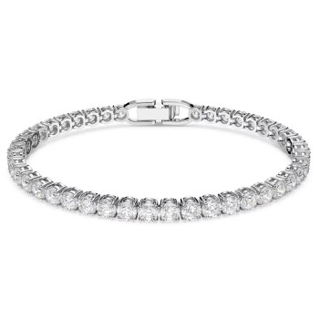 Swarovski® 'Tennis Deluxe' Women's Base Metal Bracelet - Silver 5409771