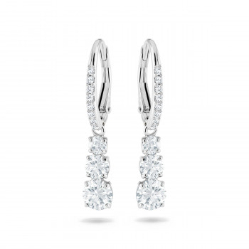 Swarovski® 'Attract Trilogy' Women's Base Metal Hoop Earrings - Silver 5416155