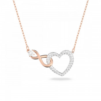 Swarovski® 'Swarovski Infinity' Women's Gold Plated Metal Necklace - Silver/Rose 5518865