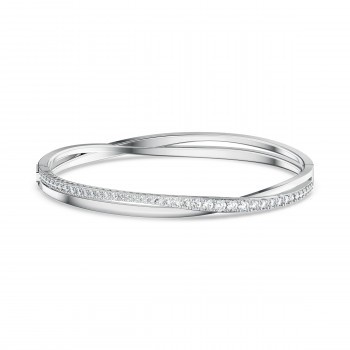Swarovski® 'Twist' Women's Base Metal Bracelet - Silver 5565210