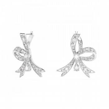 Swarovski® 'Volta' Women's Base Metal Drop Earrings - Silver 5647582