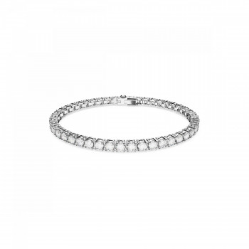Swarovski® 'Matrix Tennis' Women's Base Metal Bracelet - Silver 5648938