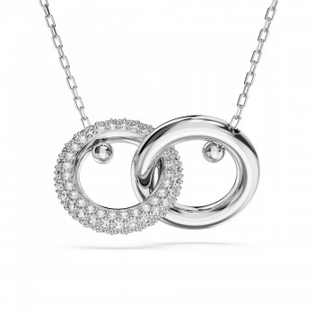 Swarovski® 'Dextera' Women's Base Metal Necklace - Silver 5670251