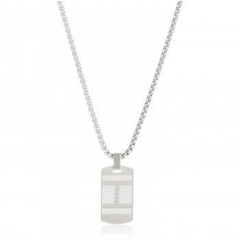 Tommy Hilfiger® Men's Stainless Steel Chain with Pendant - Silver 2790316 #1