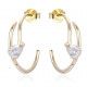 Gena.paris® 'Shine' Women's Sterling Silver Hoop Earrings - Gold GBO1532-Y