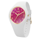 Ice Watch® Analogue 'Ice Glitter - White Pink' Girls's Watch (Small) 022572