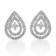 'Gianna' Women's Whitegold 18C Stud Earrings - Silver OD-5298