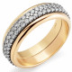 Orphelia® Women's Two-Tone 18C Ring - Silver/Gold RD-3016