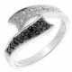 Orphelia® Women's Whitegold 18C Ring - Silver RD-33303