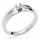 Orphelia® Women's Whitegold 18C Ring - Silver RD-3379