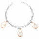 Orphelia® 'Lana' Women's Sterling Silver Bracelet - Silver/Rose ZA-7164