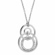 Orphelia® Women's Sterling Silver Pendant with Chain - White ZH-4321