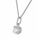 Women's Sterling Silver Chain with Pendant - Silver ZH-7010