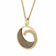 'Amelia' Women's Sterling Silver Chain with Pendant - Gold ZH-7371