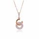 Orphelia® 'Carleen' Women's Sterling Silver Chain with Pendant - Rose ZH-7440