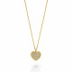 Orphelia® 'Elite' Women's Sterling Silver Chain with Pendant - Gold ZH-7566/G