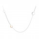 'Renée' Women's Sterling Silver Necklace - Silver/Rose ZK-7181