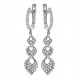 Orphelia® 'Lilly' Women's Sterling Silver Drop Earrings - Silver ZO-7038