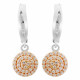 Orphelia® 'Leanna' Women's Sterling Silver Drop Earrings - Silver/Rose ZO-7120