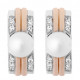 Orphelia® 'Lea' Women's Sterling Silver Stud Earrings - Silver/Rose ZO-7284