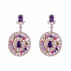 'Enya' Women's Sterling Silver Drop Earrings - Rose ZO-7428/RG