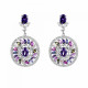 'Enya' Women's Sterling Silver Drop Earrings - Silver ZO-7428