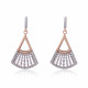 Orphelia® 'Carina' Women's Sterling Silver Drop Earrings - Rose ZO-7436