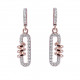 'Gigi' Women's Sterling Silver Drop Earrings - Rose ZO-7438