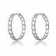Orphelia® 'Bambi' Women's Sterling Silver Hoop Earrings - Silver ZO-7449