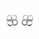 Orphelia® 'Aida' Women's Sterling Silver Stud Earrings - Silver ZO-7472