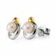 Orphelia® 'Mathilde' Women's Sterling Silver Stud Earrings - Silver/Gold ZO-7510/G