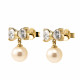Orphelia® 'Sparkle' Women's Sterling Silver Drop Earrings - Gold ZO-7512