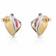 Orphelia® 'Anet' Women's Sterling Silver Stud Earrings - Silver/Gold ZO-7520/G