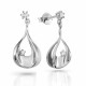 Orphelia® 'Etoile' Women's Sterling Silver Drop Earrings - Silver ZO-7524