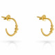 Orphelia® 'Chloe' Women's Sterling Silver Hoop Earrings - Gold ZO-7555/G