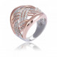 Women's Sterling Silver Ring - Silver/Rose ZR-7447