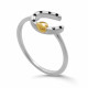 Orphelia® 'Aurora' Women's Sterling Silver Ring - Silver/Gold ZR-7525