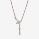 Pandora® Pandora Timeless 'Herbarium Cluster' Women's Gold Plated Metal Necklace - Rose 382386C01-45
