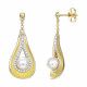Pierre Cardin® Women's Sterling Silver Drop Earrings - Gold PCER90274B000