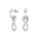 Swarovski® 'Hyperbola' Women's Base Metal Drop Earrings - Silver 5679793