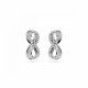 Swarovski® 'Hyperbola' Women's Base Metal Stud Earrings - Silver 5687269